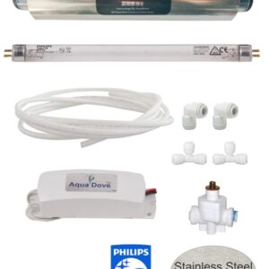 AQUADOVE Stainless Steel UV Chamber with Philips LampFilter for RO and Water Purifier